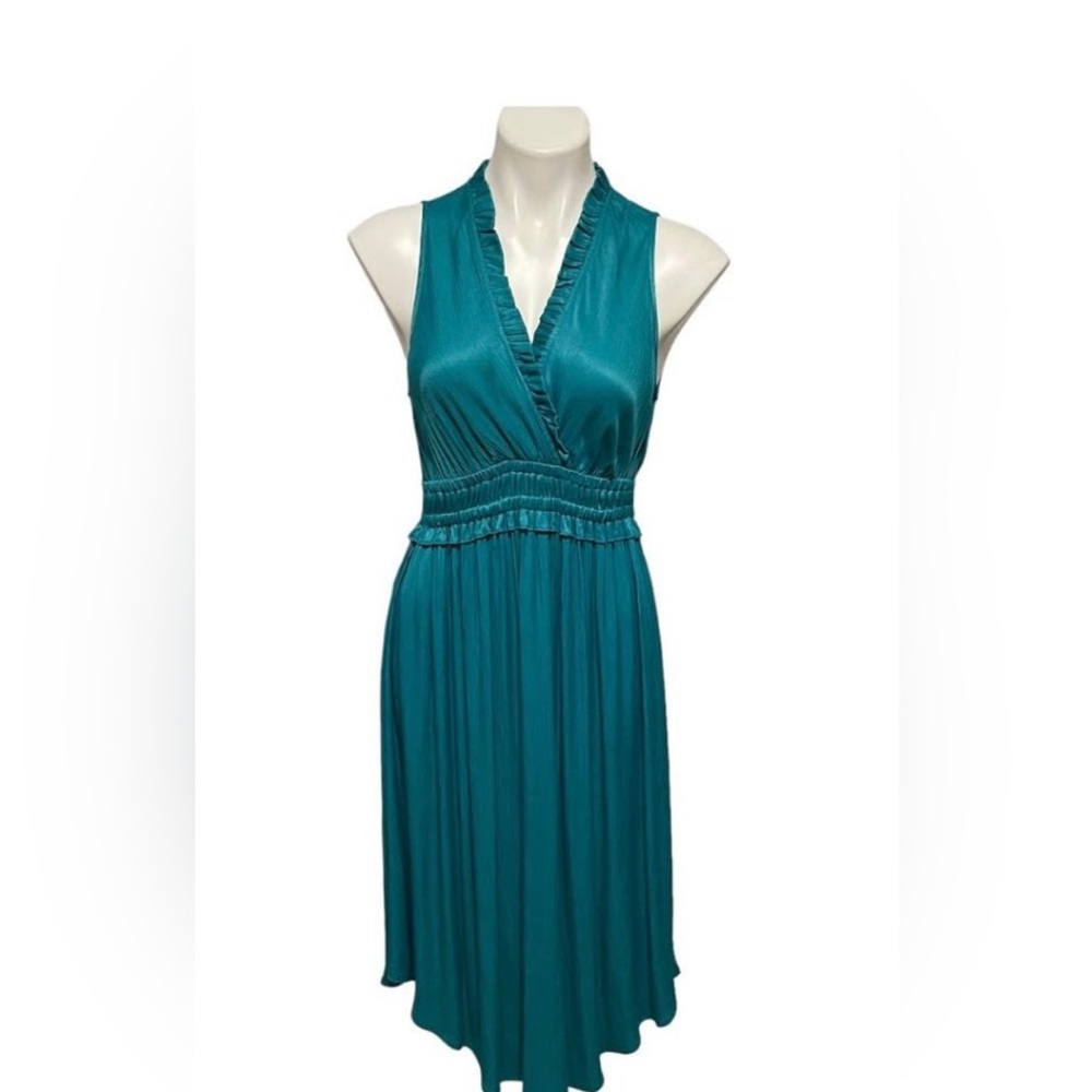 Anthropologie Smocked Maeve Dress-Teal - Picture 7 of 7
